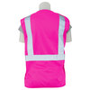 Erb Safety Safety Vest, Break-Away, Tricot, Non ANSI, S725, Hi-Viz Pink, LG 62229